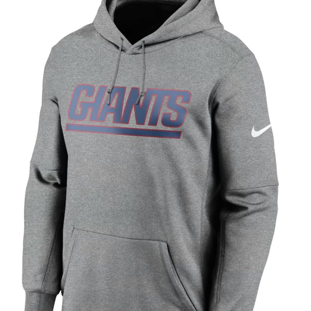 Men's Nike Heathered Charcoal New York Giants Wordmark Nike Gray Dri-FIT Hoodie